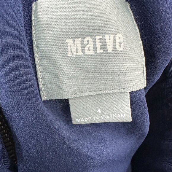 Maeve Striped Skirt Sz 4 Pink Blue Colorblock Tiered Pockets Skater - Picture 5 of 7